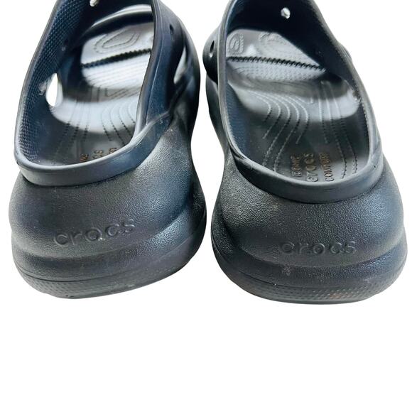 Crocs Mega Crush Platform Chunky Slingback Sandals Women 9 Men 7 Black - Picture 5 of 6